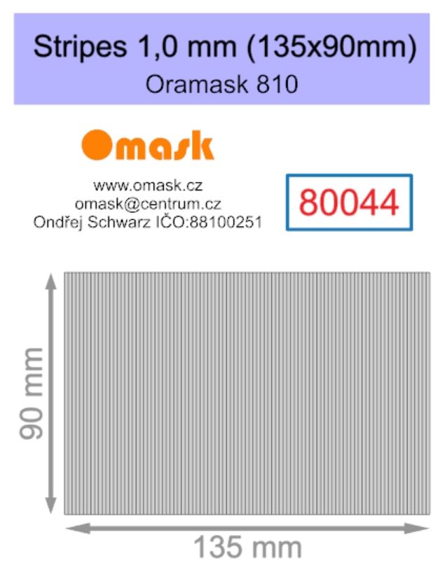 Stripes 1,0 mm (135x90mm) Oramask foil