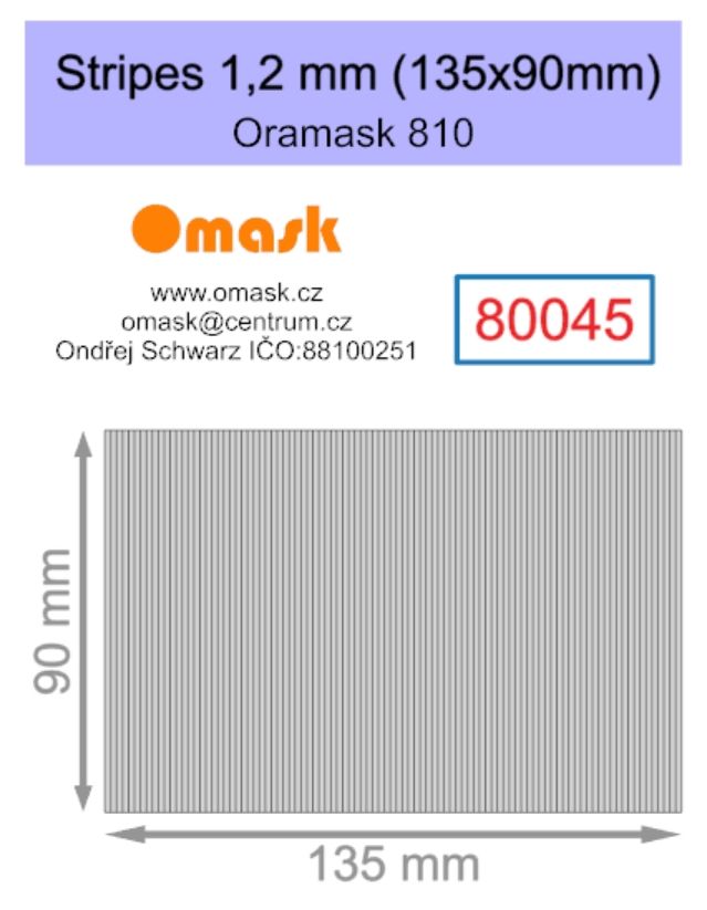 Stripes 1,2 mm (135x90mm) Oramask foil