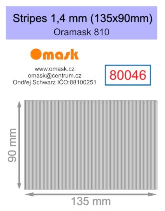 Stripes 1,4 mm (135x90mm) Oramask foil