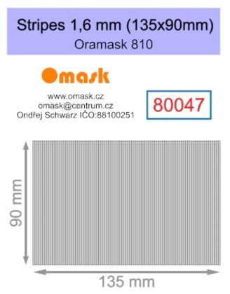 Stripes 1,6 mm (135x90mm) Oramask foil