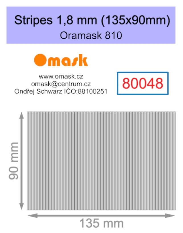 Stripes 1,8 mm (135x90mm) Oramask foil