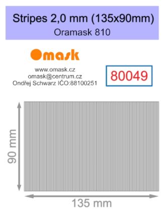 Stripes 2,0 mm (135x90mm) Oramask foil