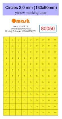 Circles 2,0 mm (130x90mm) yellow masking tape