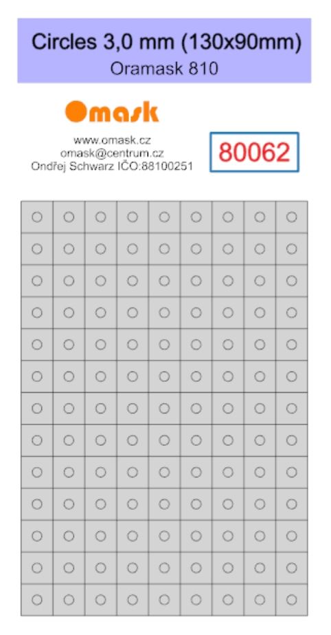 Circles 3,0 mm (130x90mm) Oramask foil