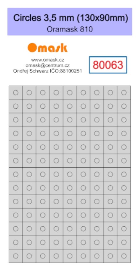 Circles 3,5 mm (130x90mm) Oramask foil