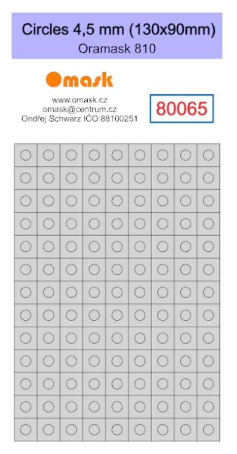 Circles 4,5 mm (130x90mm) Oramask foil