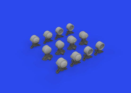 WWII German lamp headlights PRINT 1/35