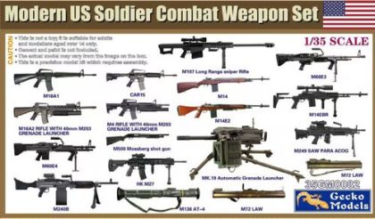 1:35 Modern US Soldier Combat Weapon Set