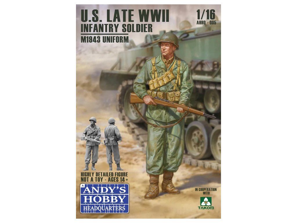 1:16 US Late WWII Infantry Soldier M1943 Uniform