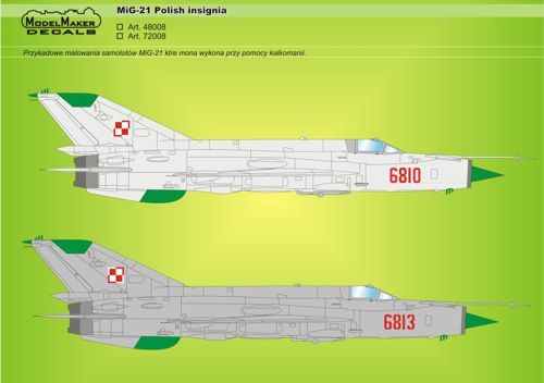 1:144 MiG-21 Polish insignia