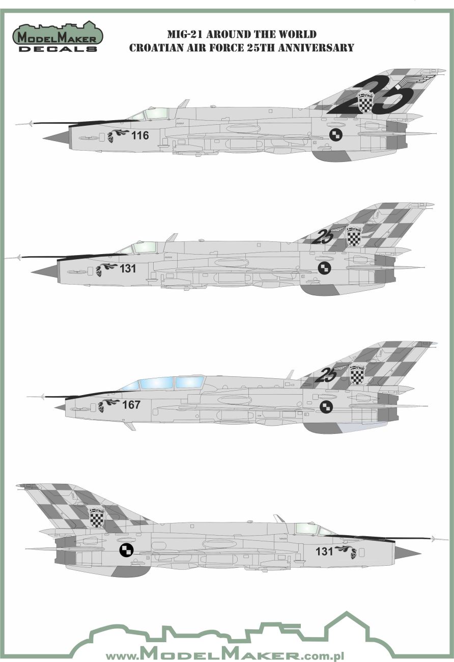 1:144 MiG-21 Around the World Croatian Air Force 25 anniversary