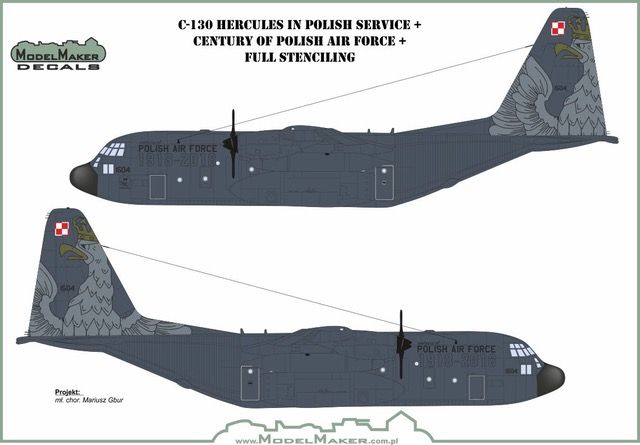 1:144 C-130H Hercules in Polish service + Century of Polish Air Force + full stencilling