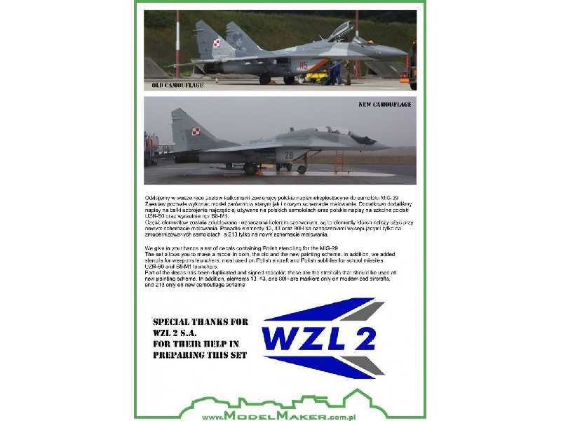 1:32 MiG-29 Polish stencils