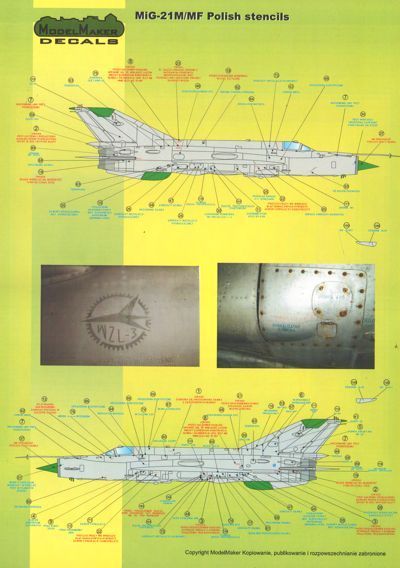 1:48 Mig-21pfm/M/Mf/Bis Polish Stencils