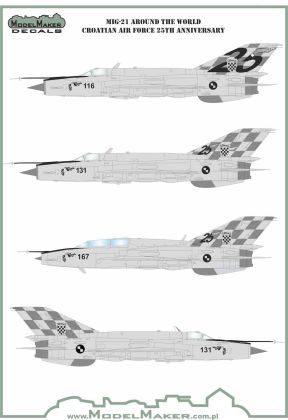 1:48 MiG-21bis/ MiG-21UM Around the World Croatian Air Force 25 anniversary