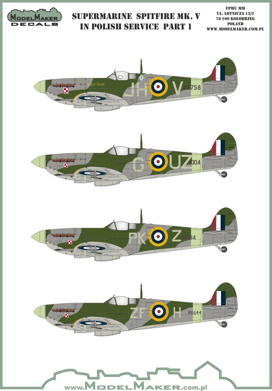 1:48 Supermarine Spitfire Mk.V in Polish service part I