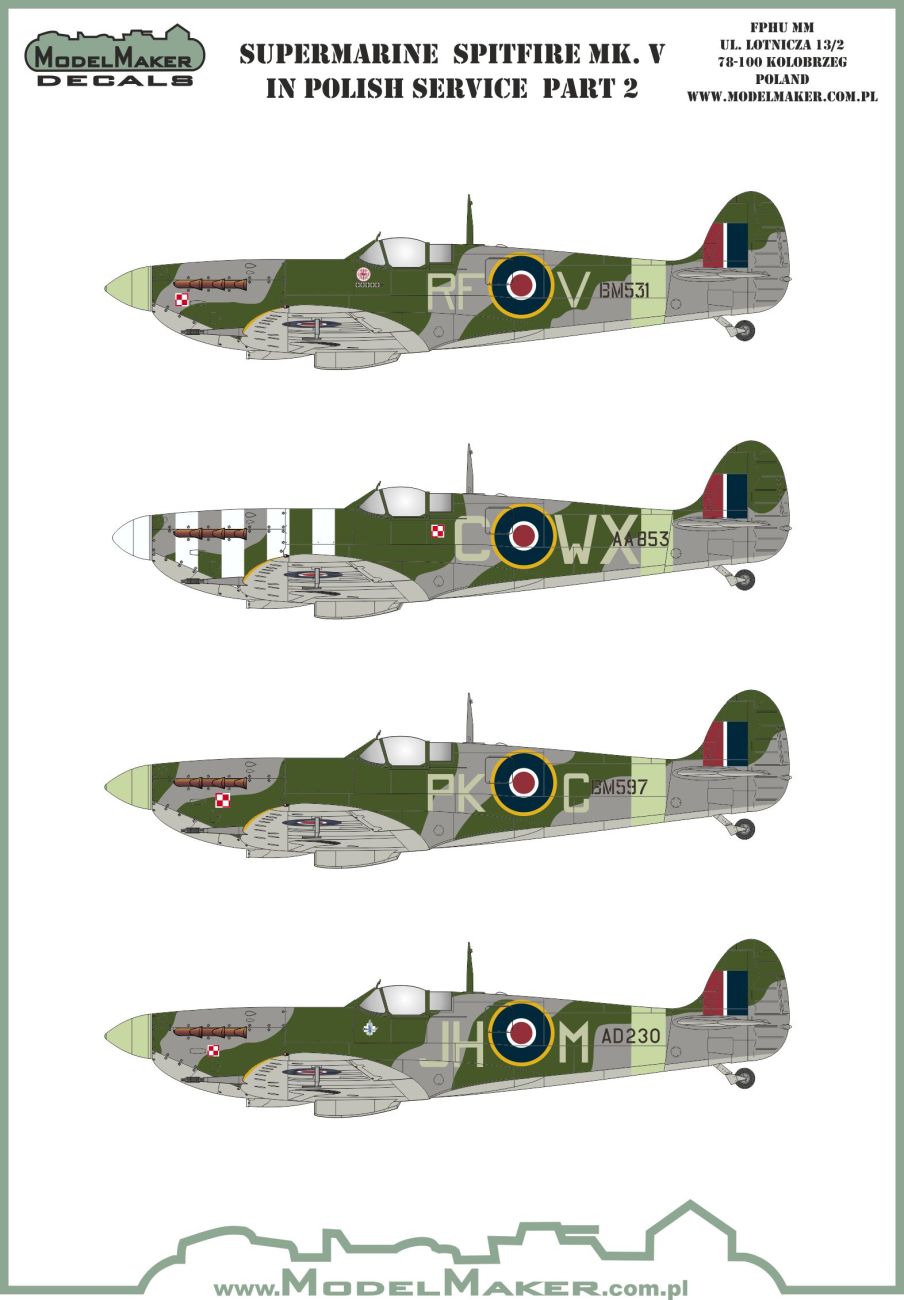 1:48 Supermarine Spitfire Mk.V in Polish service part II