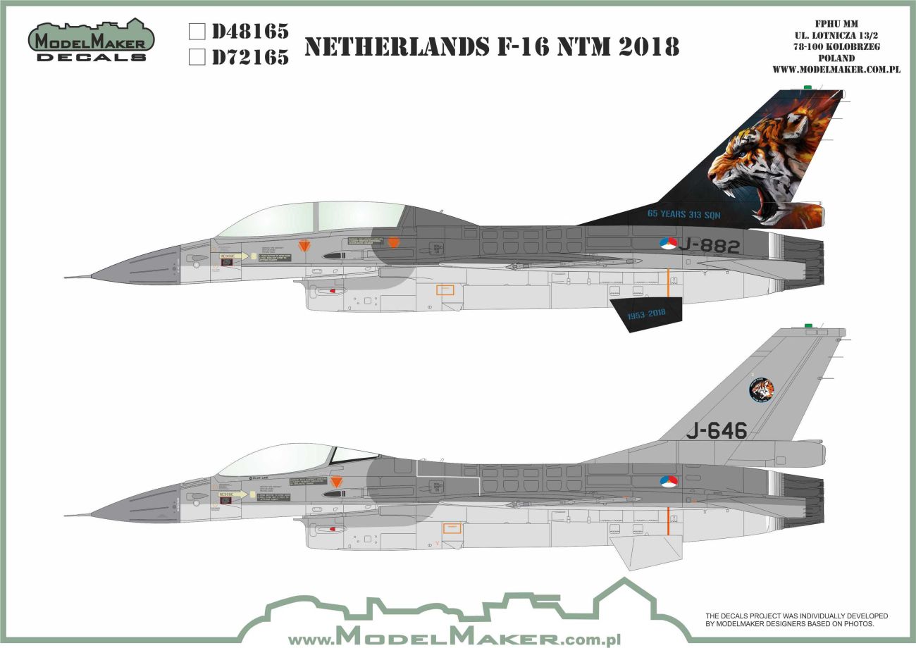 1:48 Netherlands F-16 NTM 2018