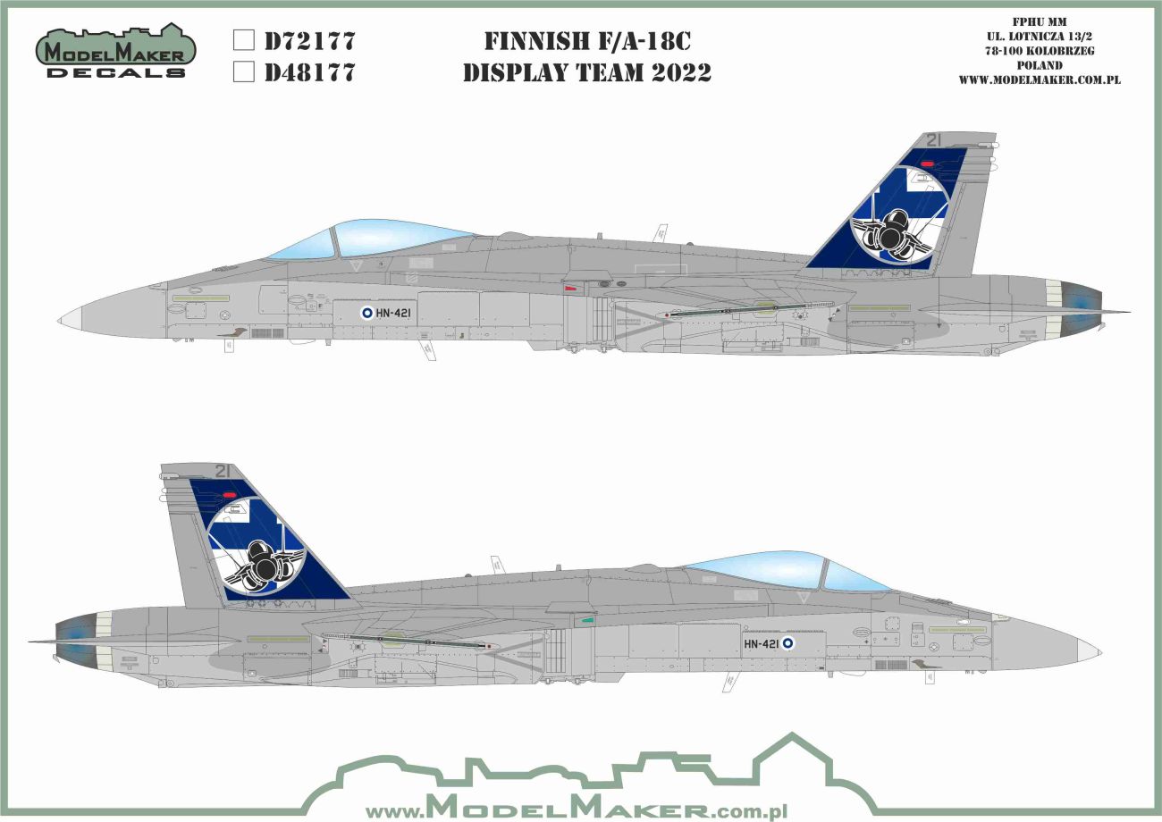 1:48 Finnish McDonnell-Douglas F/A-18C Display Team 2022