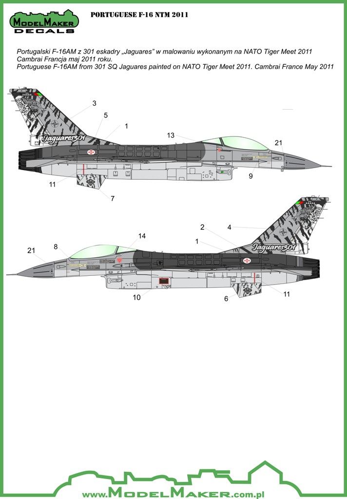1:72 Portuguese Lockheed-Martin F-16AM NTM 2011