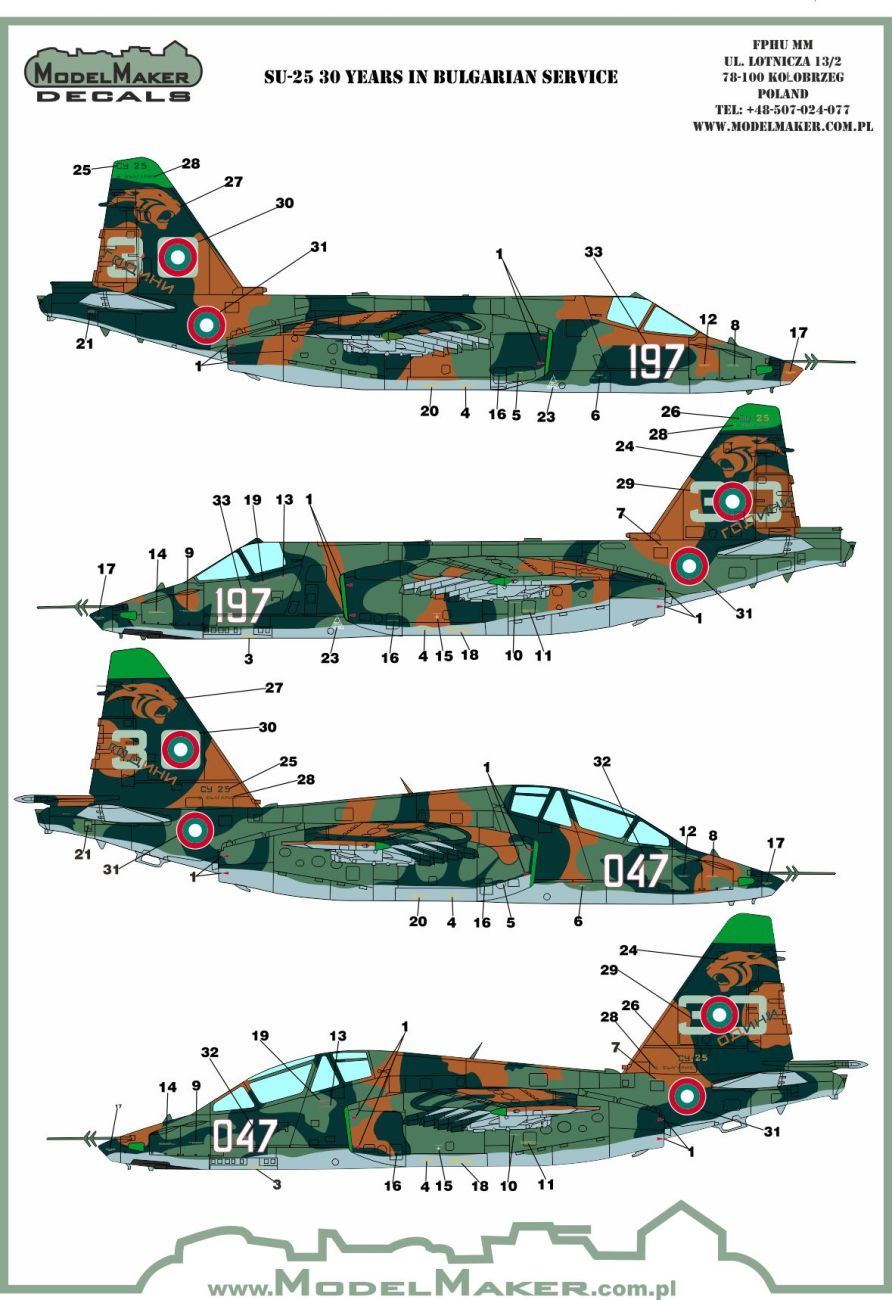 1:72 Su-25 30 Years in Bulgarian service