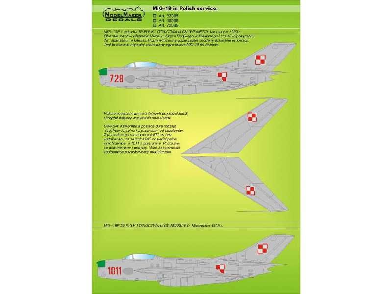 1:32 Mig-19 In Polish Service Masks