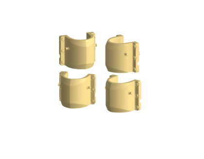 1:35 Armored exhaust cover for Tiger I initial, early, mid and late, without casting no. , for 2 vehicles, Dragon kits