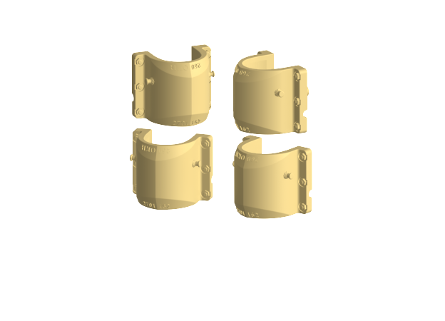 1:35 Armored exhaust cover for Tiger I initial, early, mid and late, with casting no., for 2 vehicles, Dragon kits