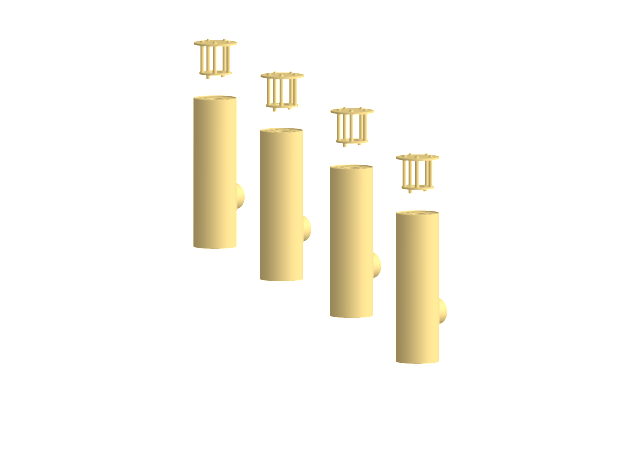 1:35 HL230 exhaust muffler for Tiger I late(from September 1943), for 2 vehicles, Border and RFM kits