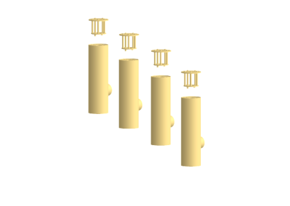 1:35 HL230 exhaust muffler for Tiger I late(from September 1943), for 2 vehicles, Dragon kits