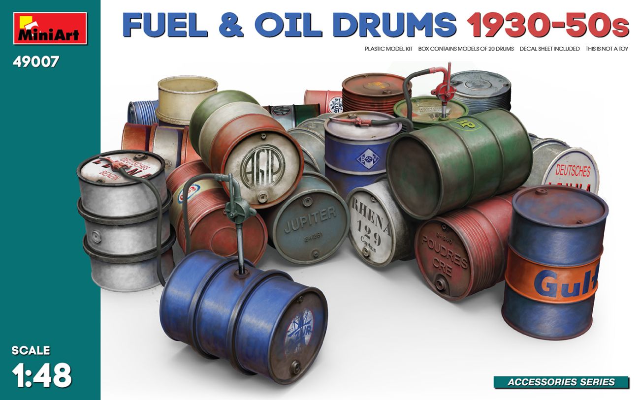1:48 FUEL & OIL DRUMS 1930-50s