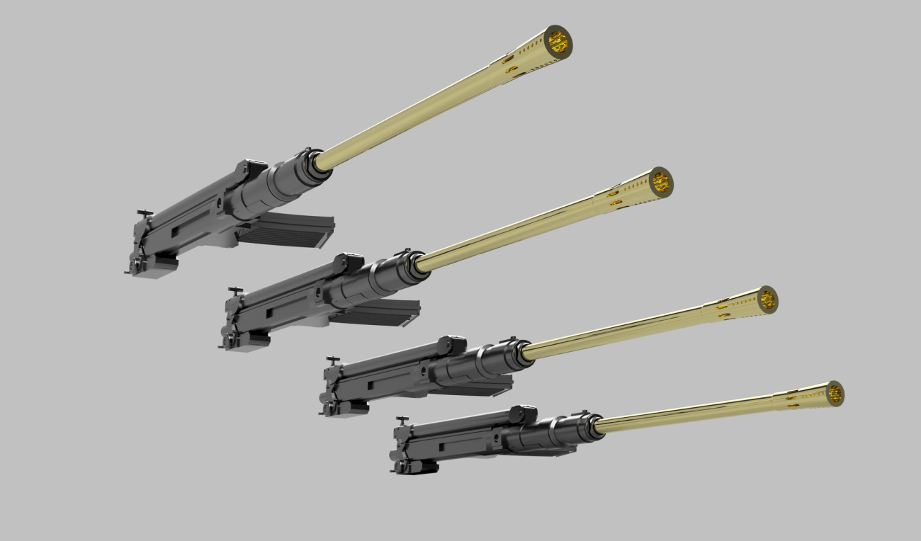 1:35 FlaKvierling 38 Gun barrels with body AA Gun (x4)