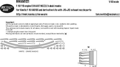 1:48 F-16 engine EXHAUS NOZZLE kabuki masks