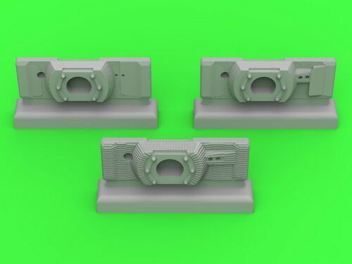 1:72 PzKpfw VI Tiger I - gun mantlets - 3 optional types - to be used with gun barrels from sets GM-72-021 & GM-72-022
