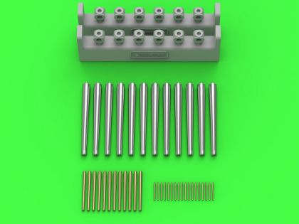 1:350 SMS Viribus Unitis armament - 305mm (12pcs), 150mm (12pcs) barrels, 70mm (18pcs) barrels (for Trumpeter kit)