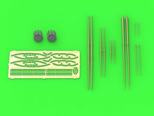 1:350 SMS Viribus Unitis - masts, yards and other turned and resin parts set (for Trumpeter kit)