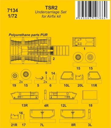 1:72 TSR 2 – undercarriage for AIR