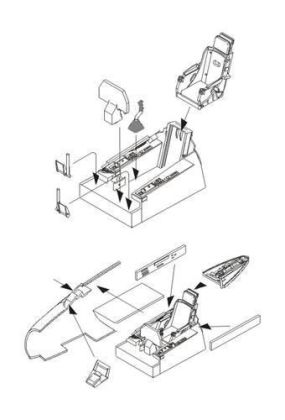 1:72 F-86F Sabre – Interior set for Airfix