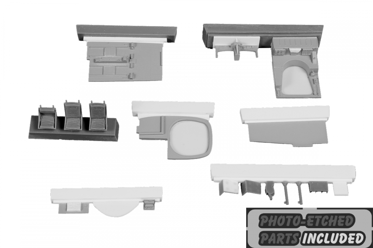 1:72  B-25C/D Pilots' Cockpit and Radio Compartment