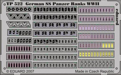 1:35 German SS Panzer Ranks WWII