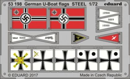 1:72 German U-boat flags STEEL