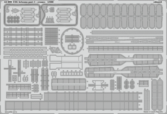 1:200 USS Arizona part 1 - cranes