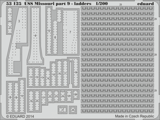 1:200 USS Missouri part 9 - ladders