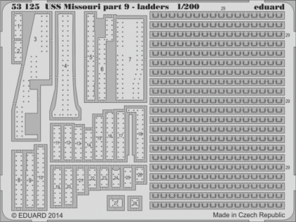 1:200 USS Missouri part 9 - ladders