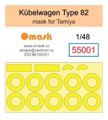1:48 Kübelwagen Type 82 mask (for Tamiya)