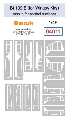 1:48 Bf Bf 109 E masks for control surfaces (for Wingsy Kits)