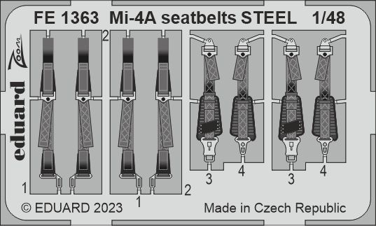 1:48 Mil Mi-4A seatbelts STEEL