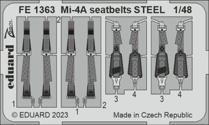 1:48 Mil Mi-4A seatbelts STEEL
