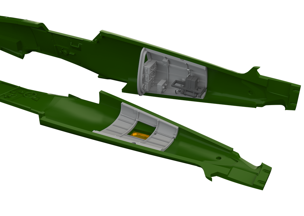 Bf-109F radio compartment 3D-printed