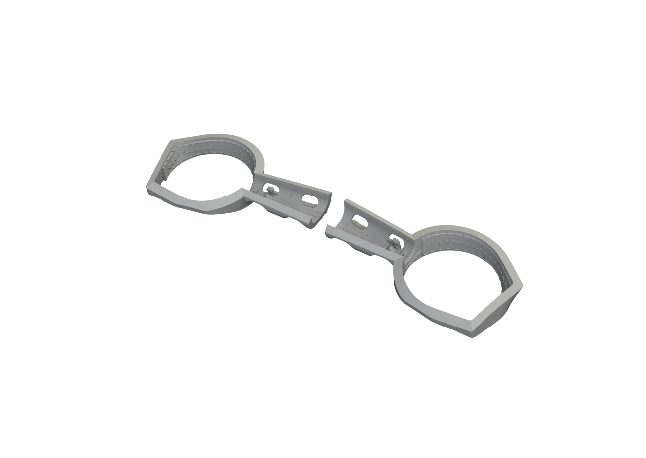 1:72 Bf-109F/G wheel bays angular 3D-printed